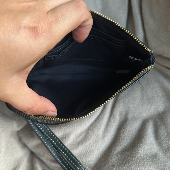 Coach Black and Green Monogram Clutch - Picture 3 of 7